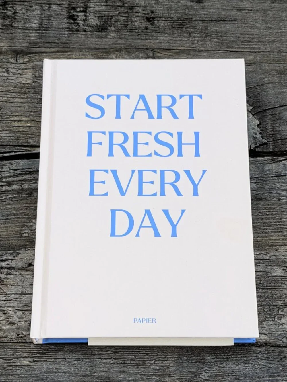 NEW Blue & Cream Papier “Start Fresh Everyday” 16 Week Productivity Planner